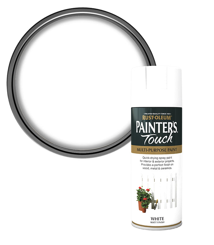 Rust-Oleum Painter’s Touch Spray Paint 400ml Matt - White