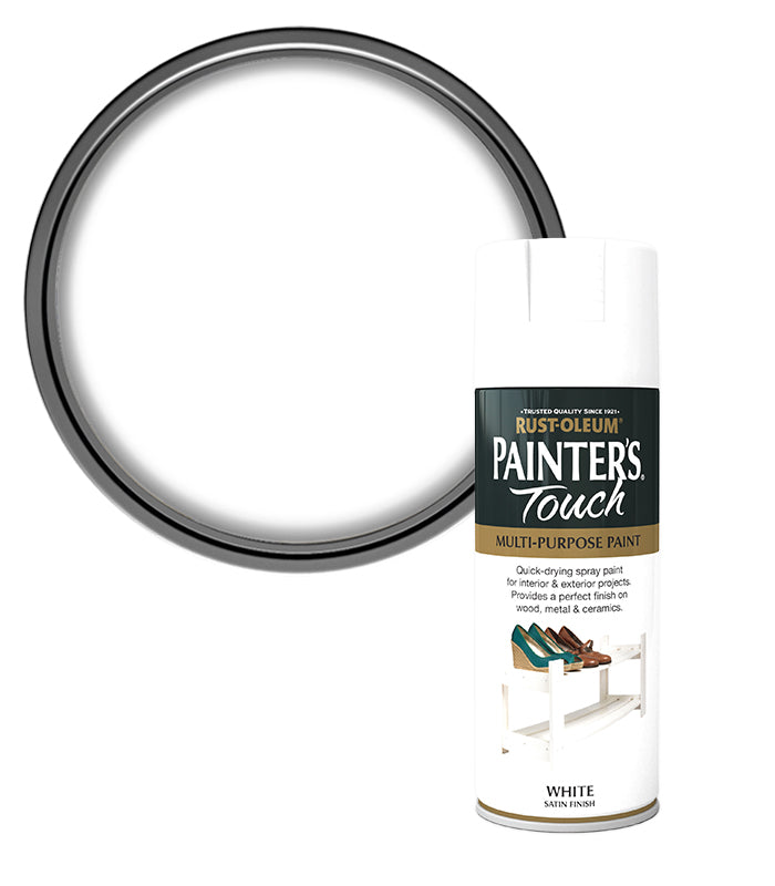 Rust-Oleum Painter’s Touch Spray Paint 400ml Satin - White
