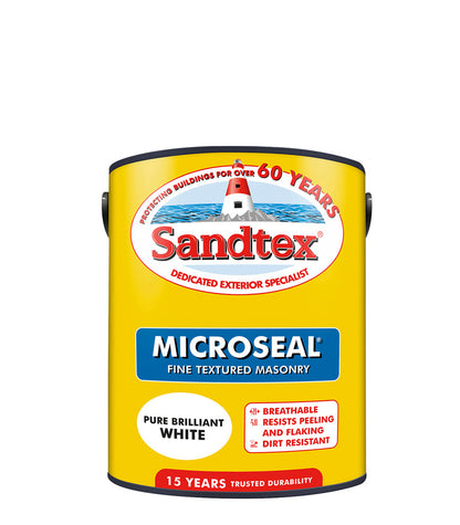 Sandtex 15 Year Microseal Fine Textured Masonry Paint - 5 Litre