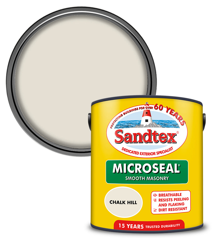 Sandtex 15 Year Microseal Smooth Masonry - Chalk Hill - 2.5L