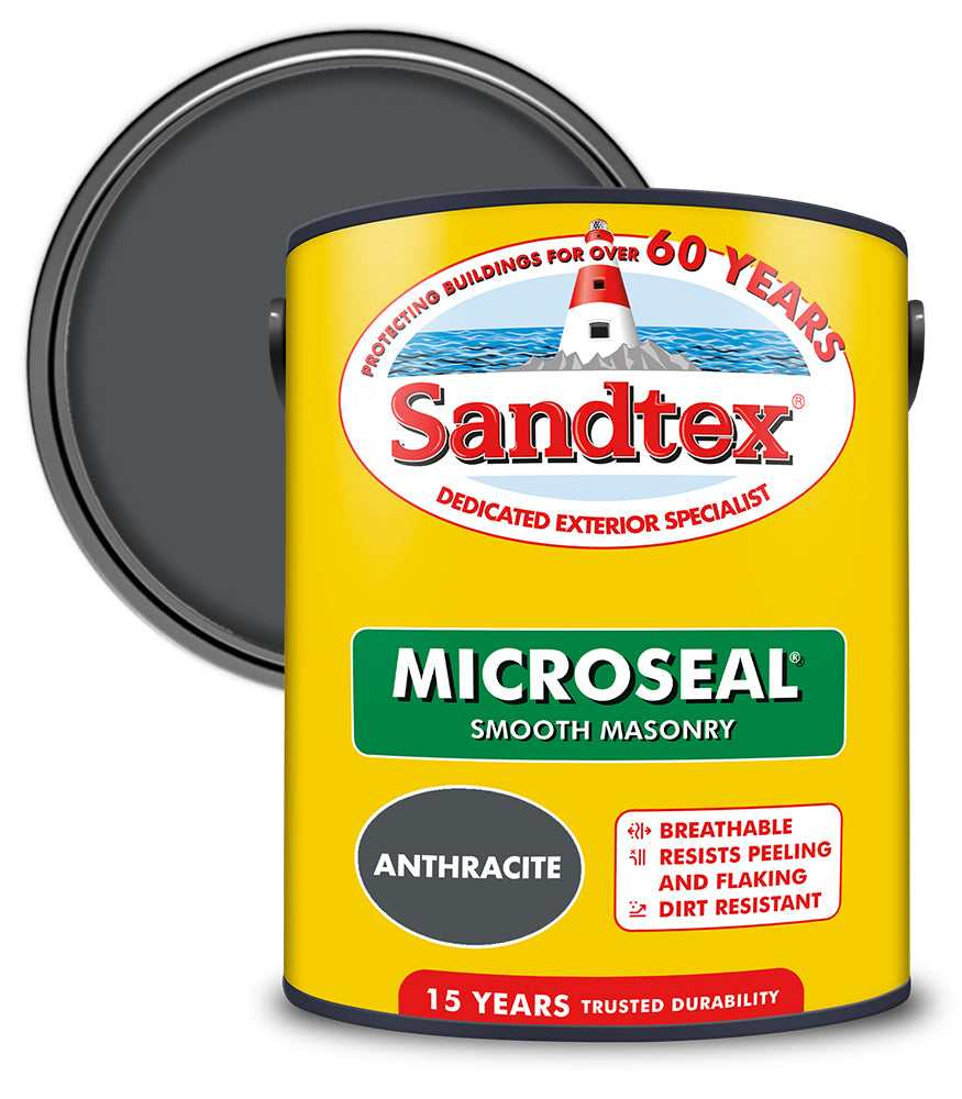 Sandtex 15 Year Microseal Smooth Masonry - Anthracite - 5L