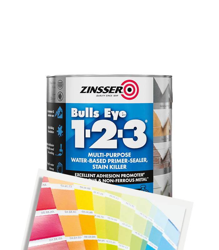 Zinsser Bulls Eye 1-2-3 - 2.5 Litre - Tinted Mixed Colour