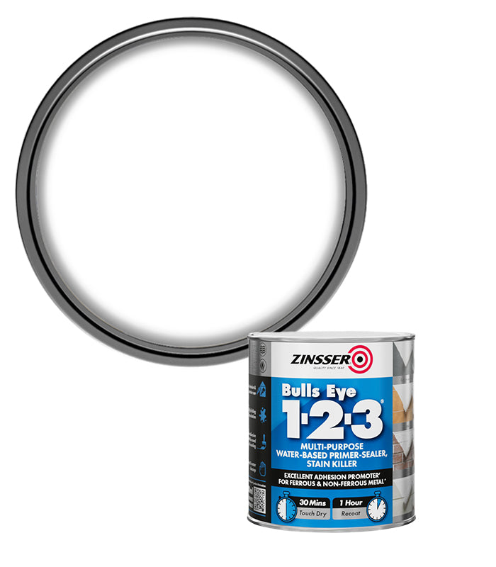 Zinsser Bulls Eye 1-2-3 - Primer-sealer - Stain Killer - 500ml - White