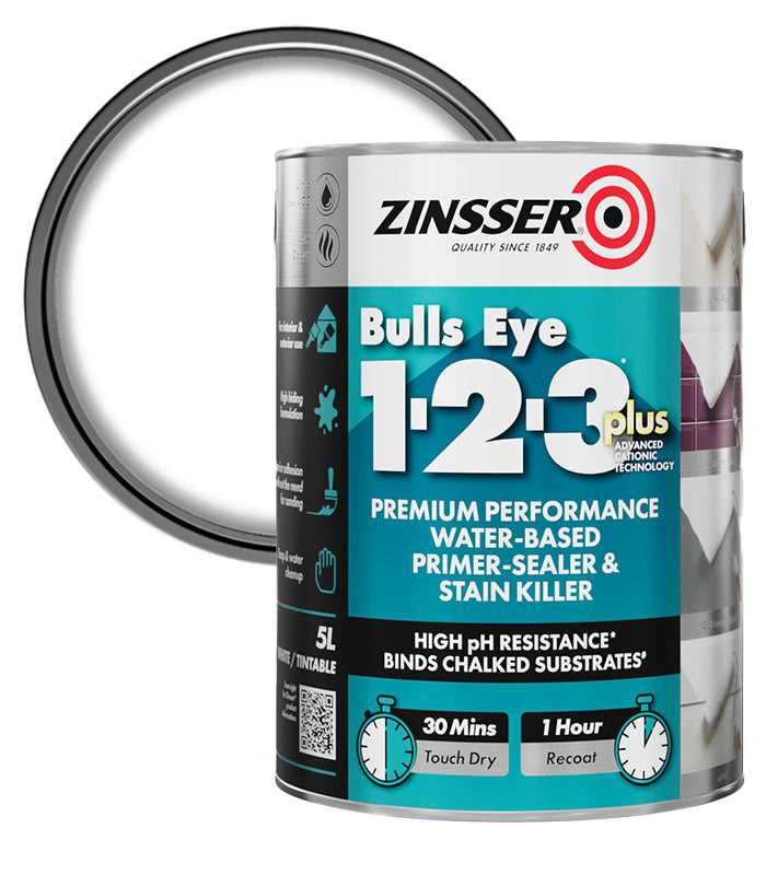 Zinsser Bulls Eye 1-2-3 Plus - White - 5L