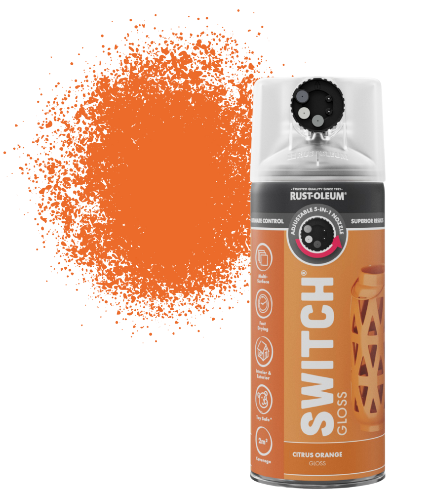 Rust-Oleum Switch Spray Paint 400ml - Gloss - Citrus Orange