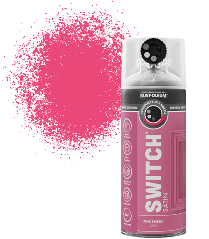 Rust-Oleum Switch Spray Paint 400ml - Satin - Pink Freesia