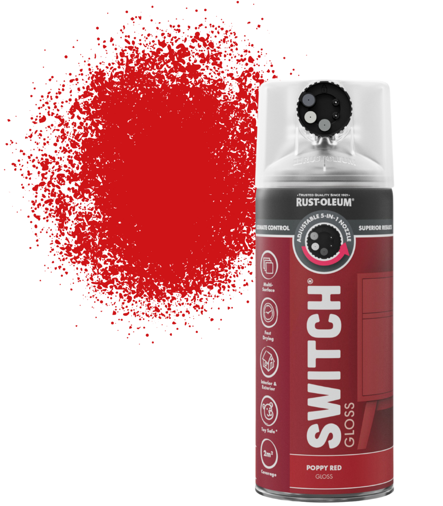 Rust-Oleum Switch Spray Paint 400ml - Gloss - Poppy Red