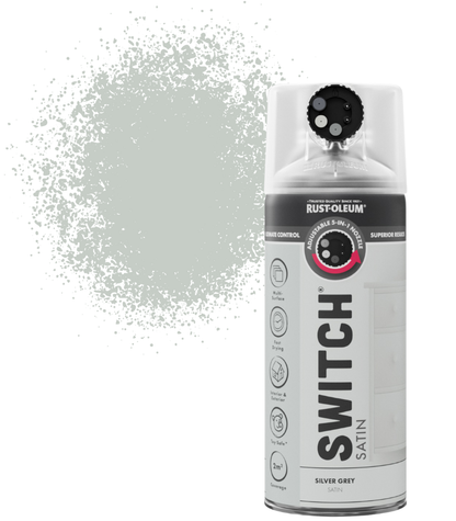 Rust-Oleum Switch Spray Paint 400ml - Satin - Silver Grey