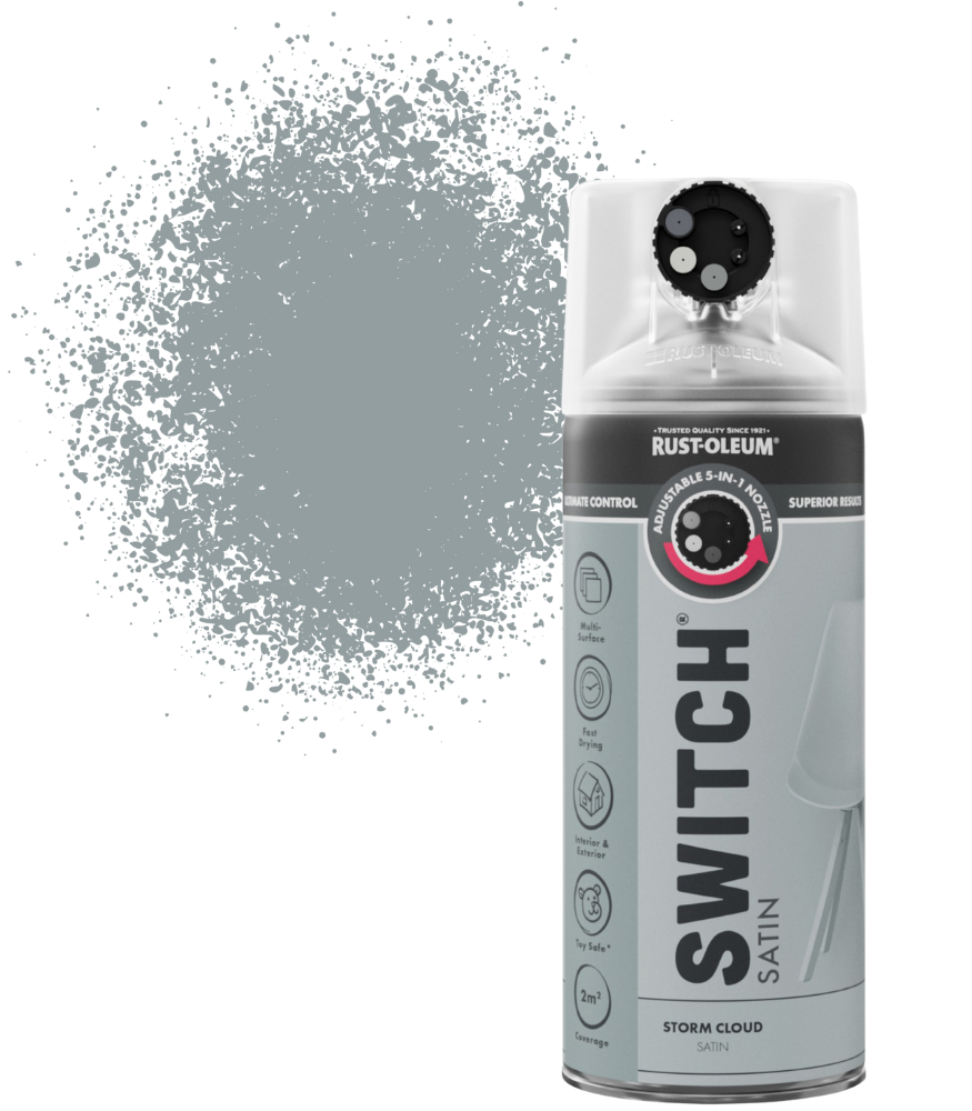 Rust-Oleum Switch Spray Paint 400ml - Satin - Storm Cloud