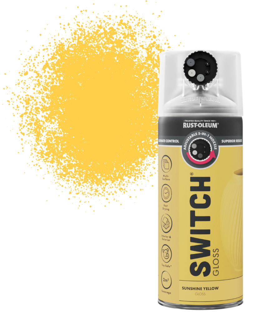 Rust-Oleum Switch Spray Paint 400ml - Gloss - Sunshine Yellow