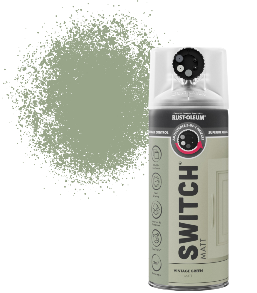 Rust-Oleum Switch Spray Paint 400ml - Matt - Vintage Green