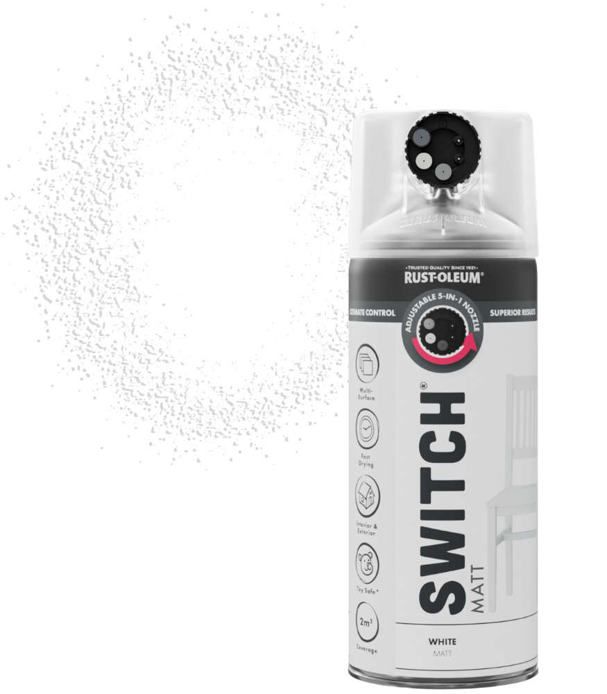 Rust-Oleum Switch Spray Paint 400ml - Matt - White