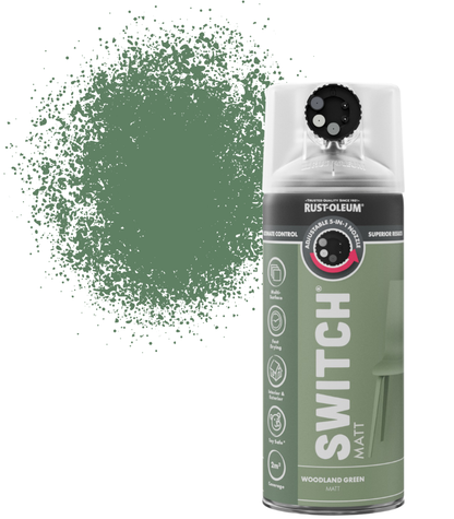 Rust-Oleum Switch Spray Paint 400ml - Matt - Woodland Green