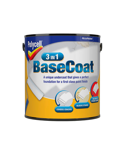 Polycell 3 in 1 Basecoat Undercoat - 2.5 Litres
