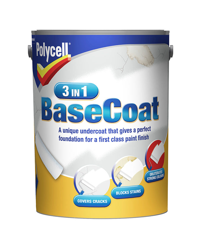 Polycell 3 in 1 Basecoat Undercoat - 5 Litres