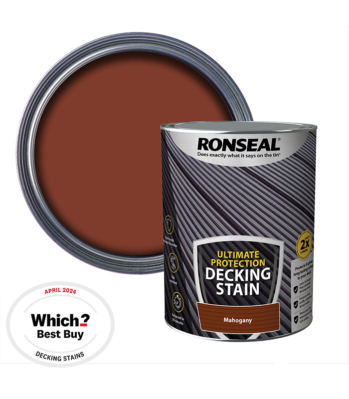 Ronseal Ultimate Decking Stain - 5L - Mahogany