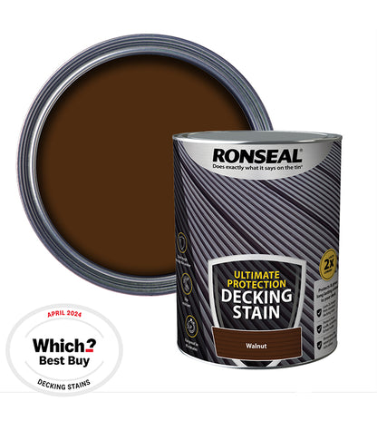 Ronseal Ultimate Decking Stain - 5L - Walnut