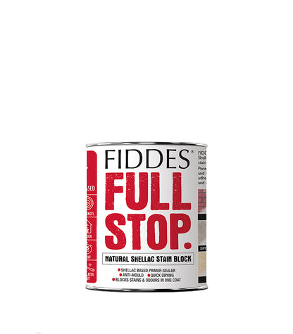 Fiddes Full Stop Stain Blocker Shellac Based Universal Primer White - 1 Litre