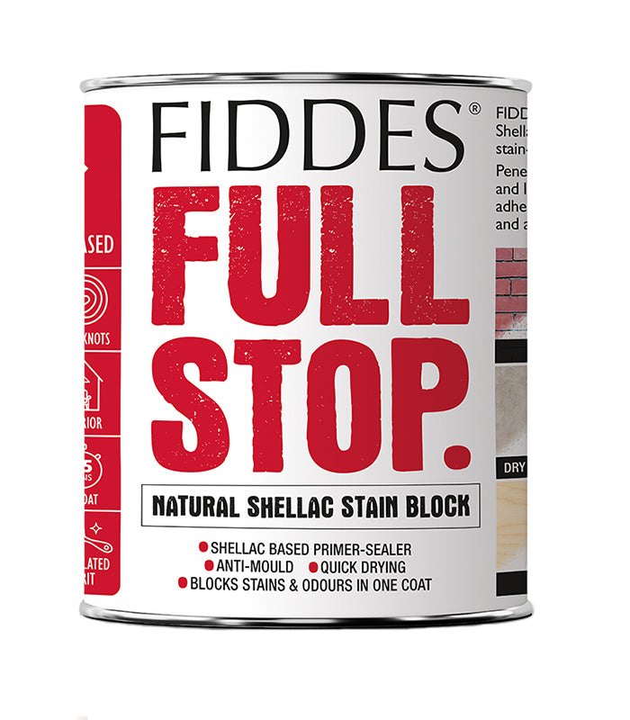 Fiddes Full Stop Stain Blocker Shellac Based Universal Primer White - 5 Litre