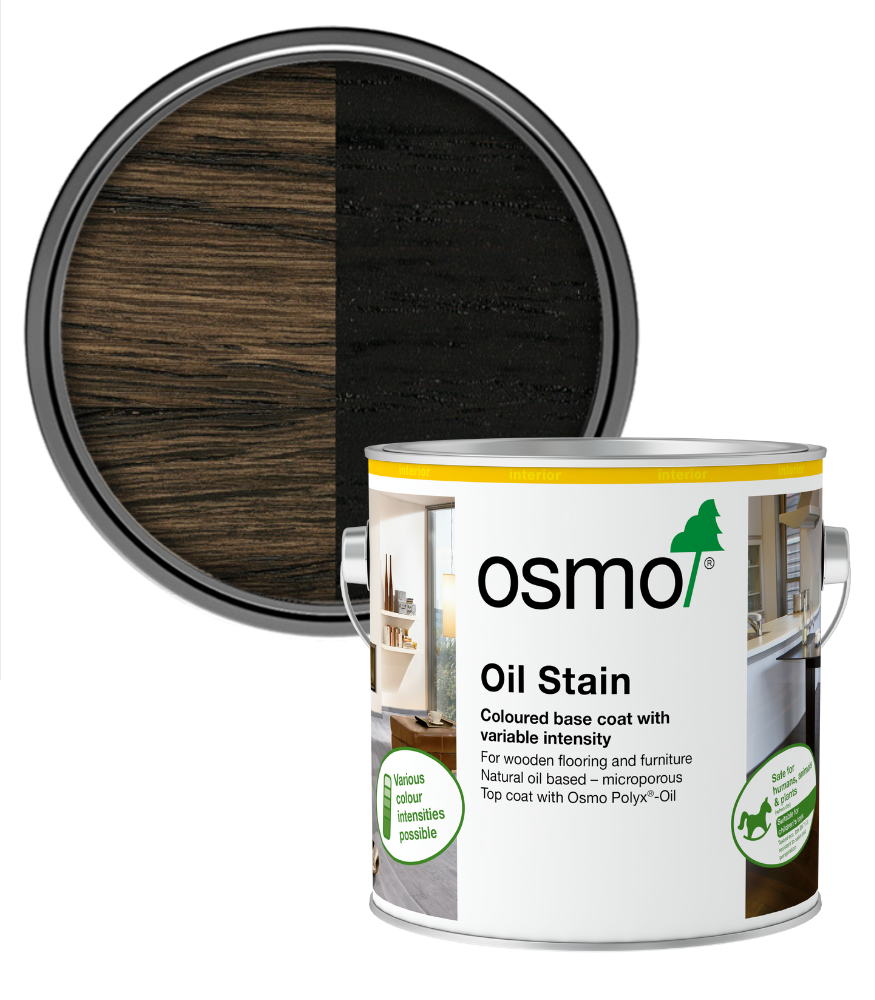 Osmo Oil Stain Satin - Black - 2.5L
