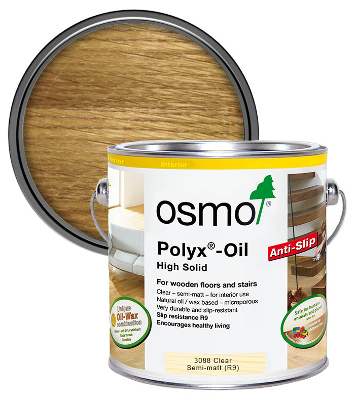 Osmo Polyx Oil Anti-Slip - Clear - Semi-Matt - 2.5 Litre