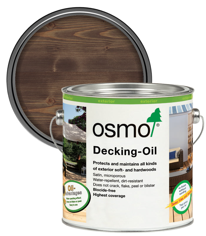 Osmo Decking Oil - Bog Oak - 2.5 Litre