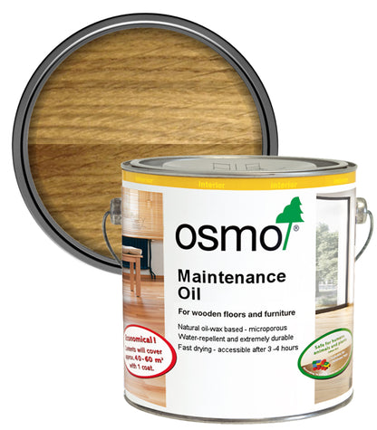 Osmo Maintenance Oil - Clear- Semi-Matt (Anti-Slip) R9 - 2.5 Litre