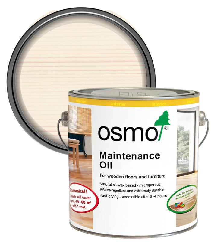 Osmo Maintenance Oil - Clear- Transparent (White) - 2.5 Litre