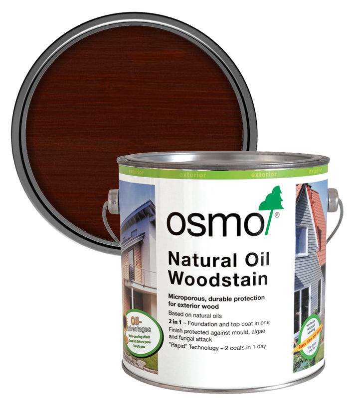 Osmo Natural Oil Woodstain - Mahogany - 2.5 Litre