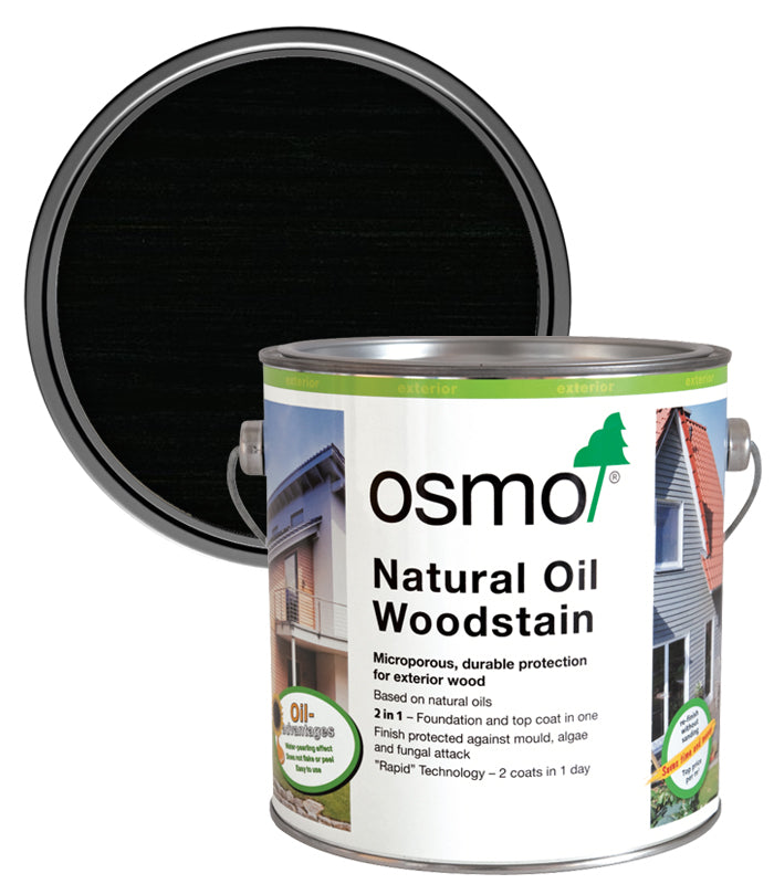 Osmo Natural Oil Woodstain - Ebony - 2.5 Litre