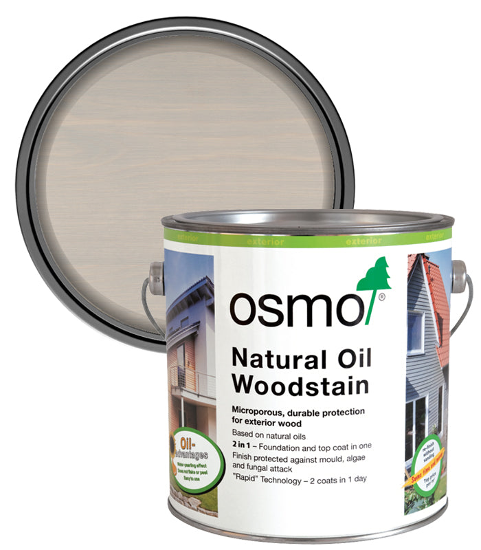 Osmo Natural Oil Woodstain - Pearl Grey - 2.5 Litre