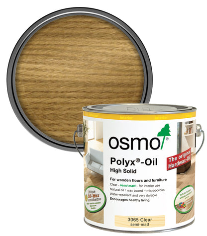 Osmo Polyx Hard Wax Oil - Clear - Semi Matt - 2.5 Litre