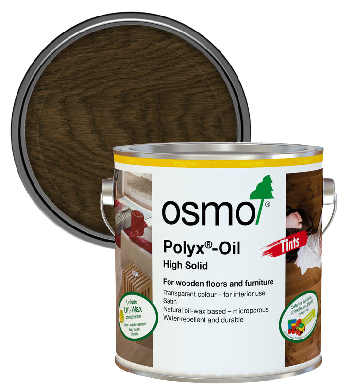 Osmo Polyx Hard Wax Oil Tints - Black - 2.5 Litre