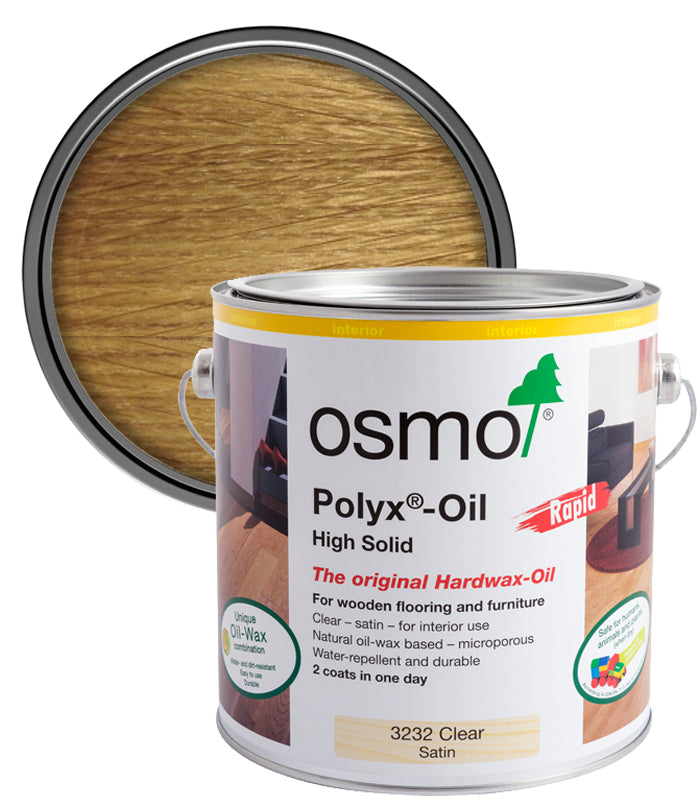 Osmo Polyx Oil Rapid - Clear - Satin - 2.5 Litre