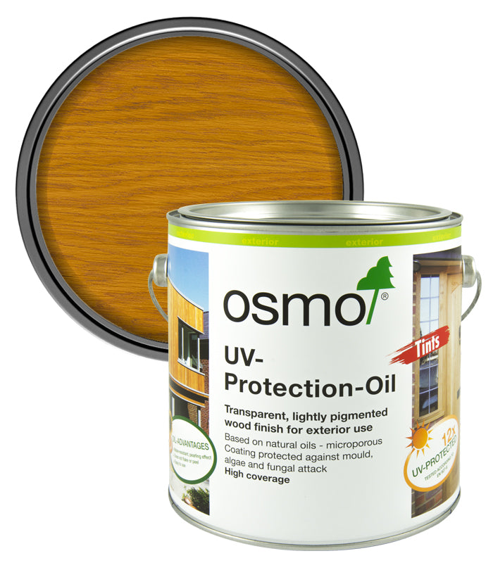 Osmo UV Protection Oil Tints - With Film Protection - Oak Satin - 2.5 Litre