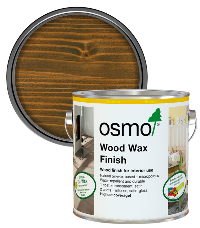 Osmo Wood Wax Finish - Walnut - 2.5 Litre