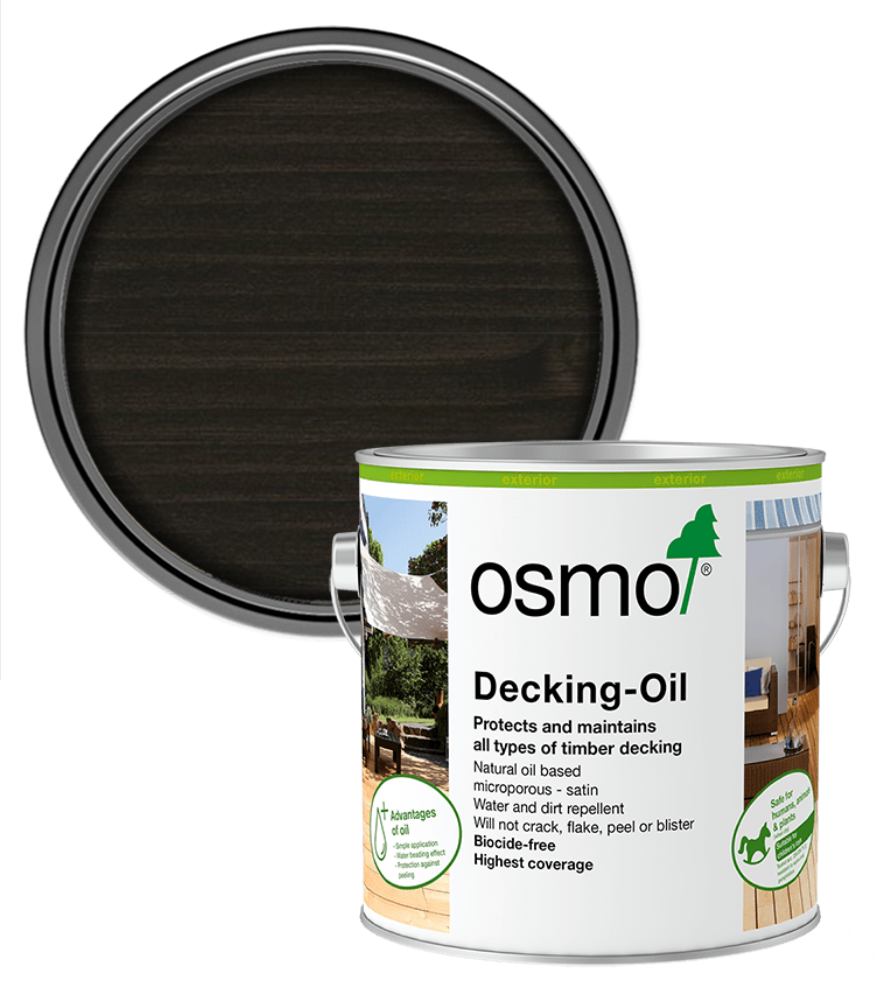 Osmo Decking Oil - Black - 2.5 Litre