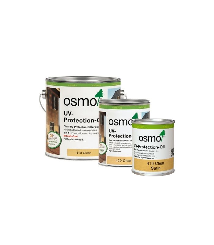 Osmo UV Protection Oil / Oil Extra - Clear - Satin - 2.5L and 750ml