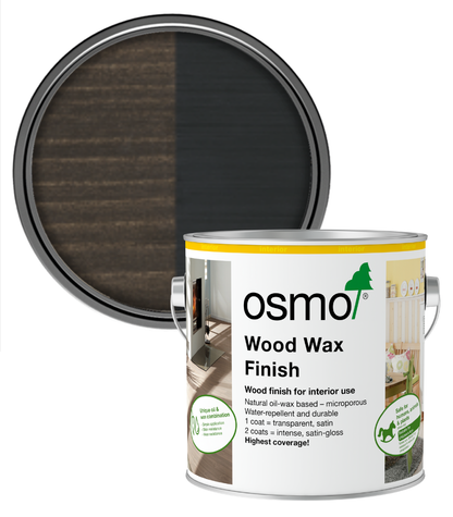 Osmo Wood Wax Finish Satin - Black - 2.5L