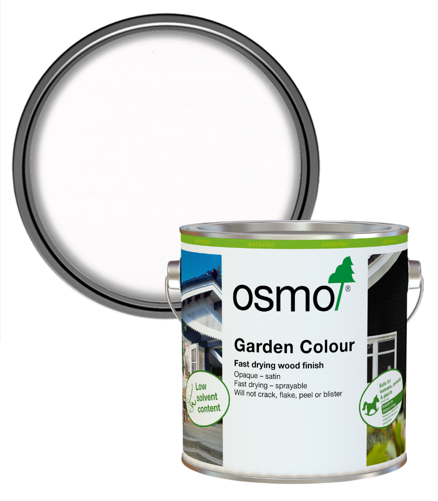 Osmo Garden Colour Satin - Traffic White (RAL 9016) - 2.5L
