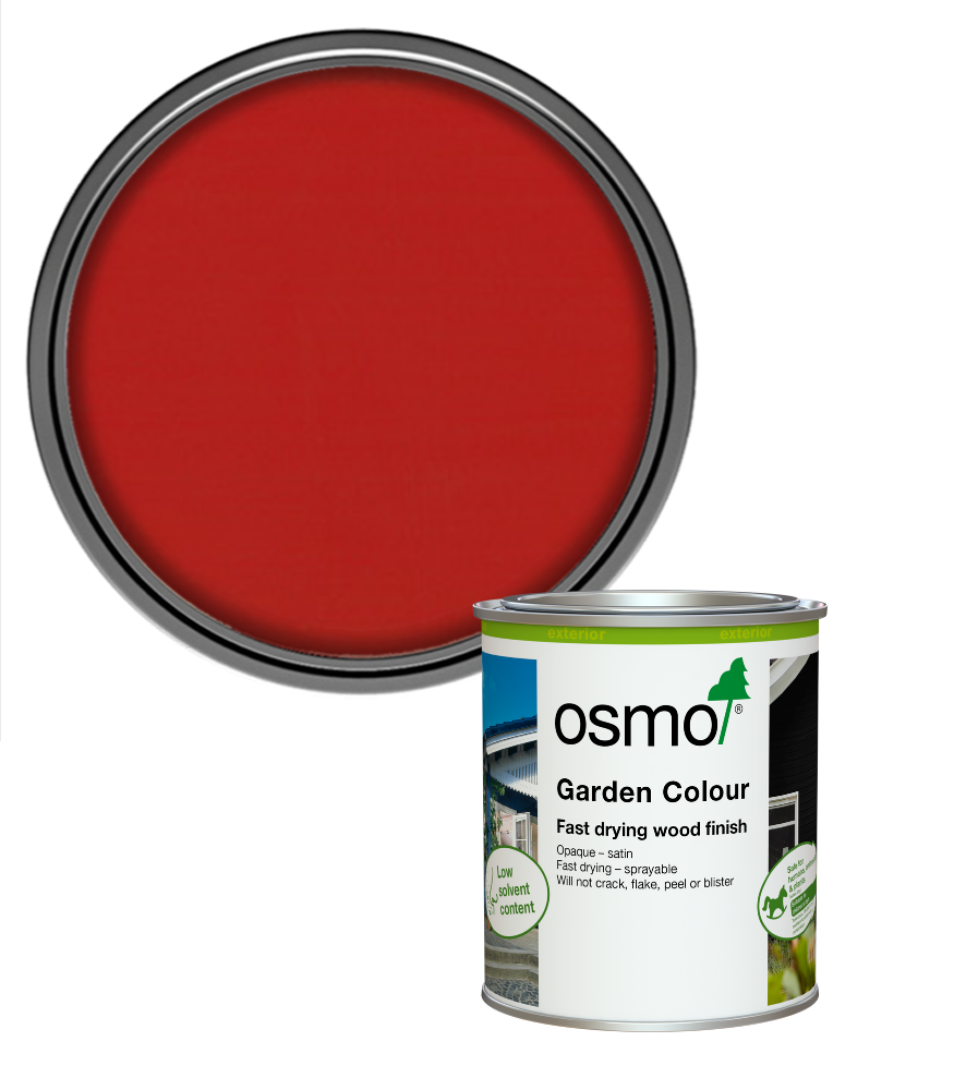 Osmo Garden Colour Satin - Flame Red (RAL 3000) - 750ml