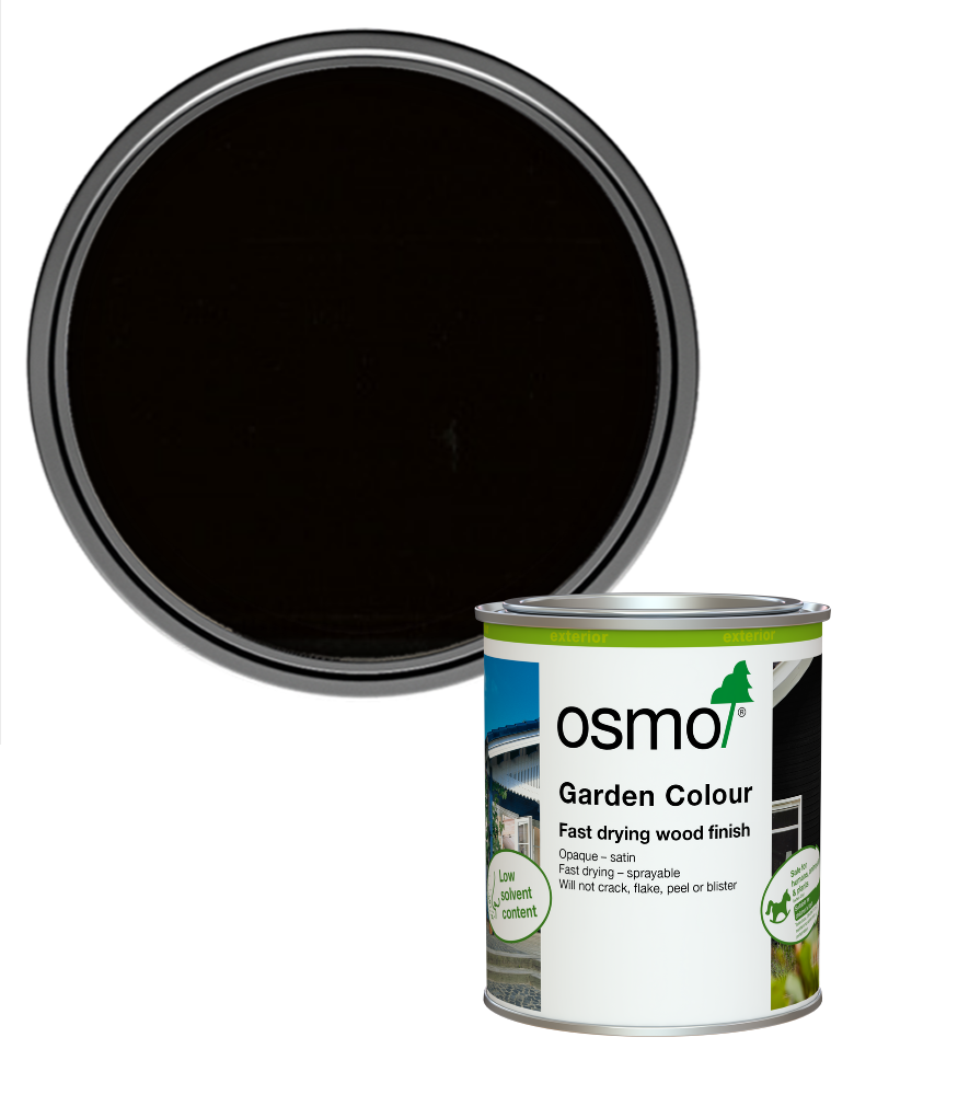Osmo Garden Colour Satin - Jet Black (RAL 9005) - 750ml