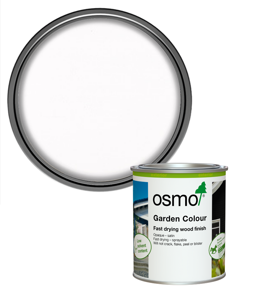 Osmo Garden Colour Satin - Traffic White (RAL 9016) - 750ml