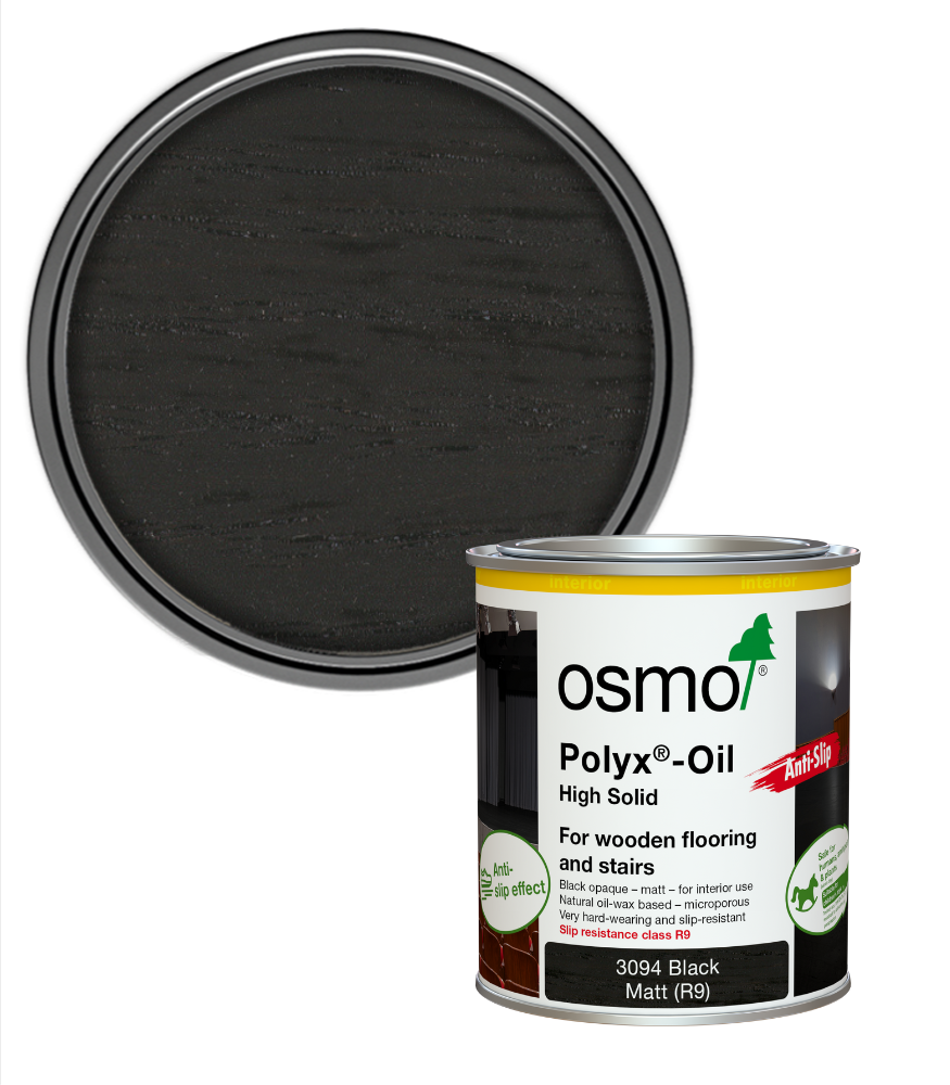 Osmo Polyx Oil Anti-Slip - Black - Matt - 750ml