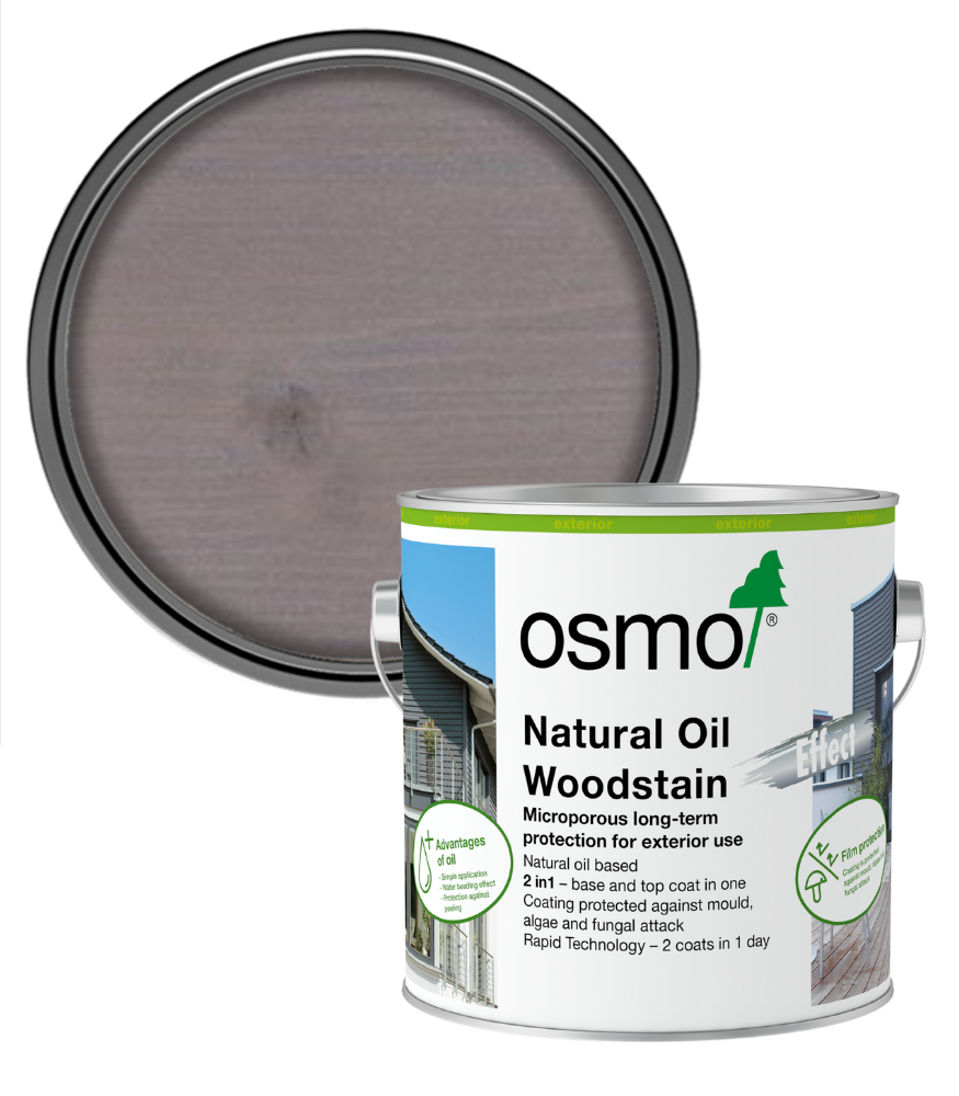 Osmo Natural Oil Woodstain Effect Satin - Agate Silver - 2.5L