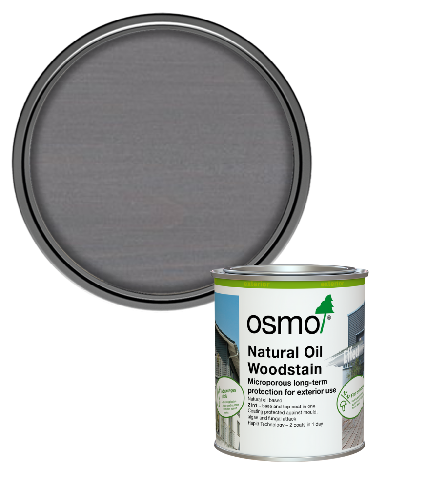 Osmo Natural Oil Woodstain Effect Satin - Graphite Silver - 750ml