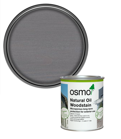 Osmo Natural Oil Woodstain Effect Satin - Graphite Silver - 750ml