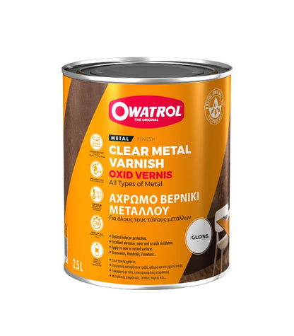 Owatrol Oxid Vernis Clear Protective Varnish - Gloss - 2.5 Litre