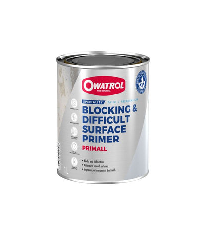 Owotrol Primall Blocking Primer for Difficult Surfaces - 1 Litre