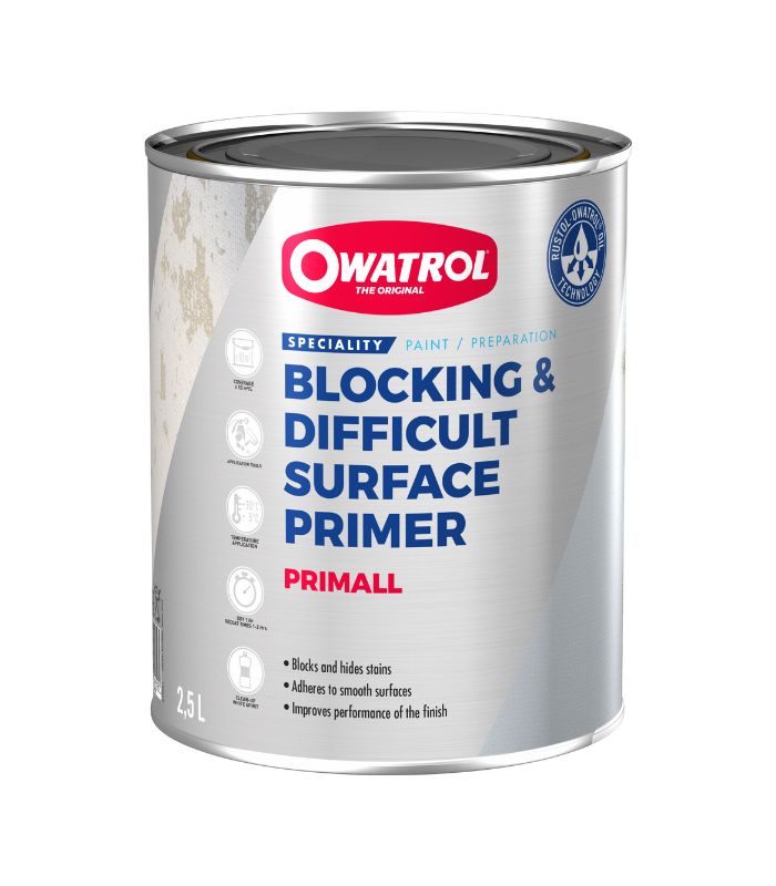 Owotrol Primall Blocking Primer for Difficult Surfaces - 2.5 Litre